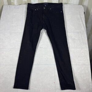 Calvin Klein Straight Leg Skinny Jeans Mens Black 5-Pocket Outdoor Size‎ 36x32
